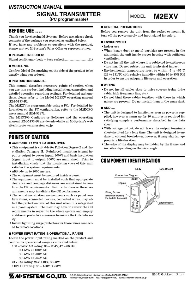 M-system M2EXV User manual