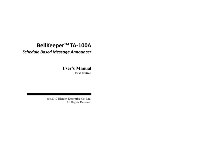 Eletech BellKeeper TA-100A user manual