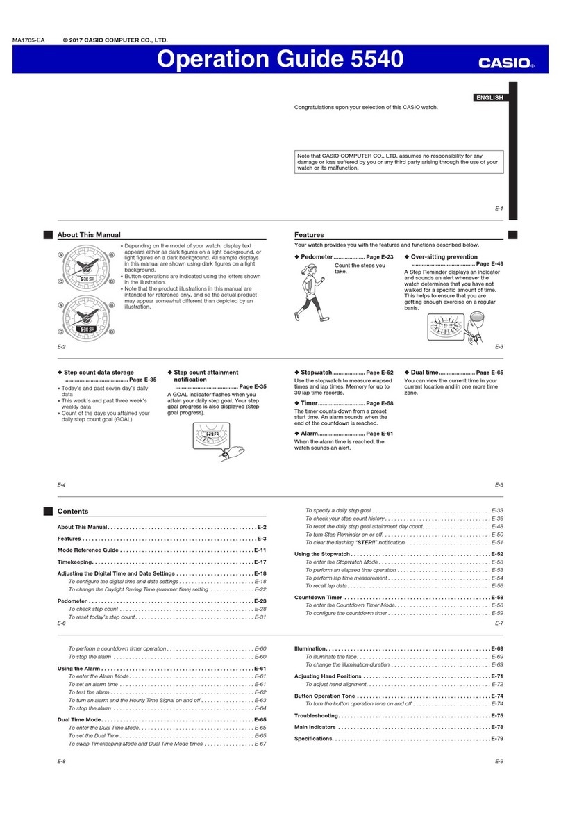 Casio QW 5540 User manual