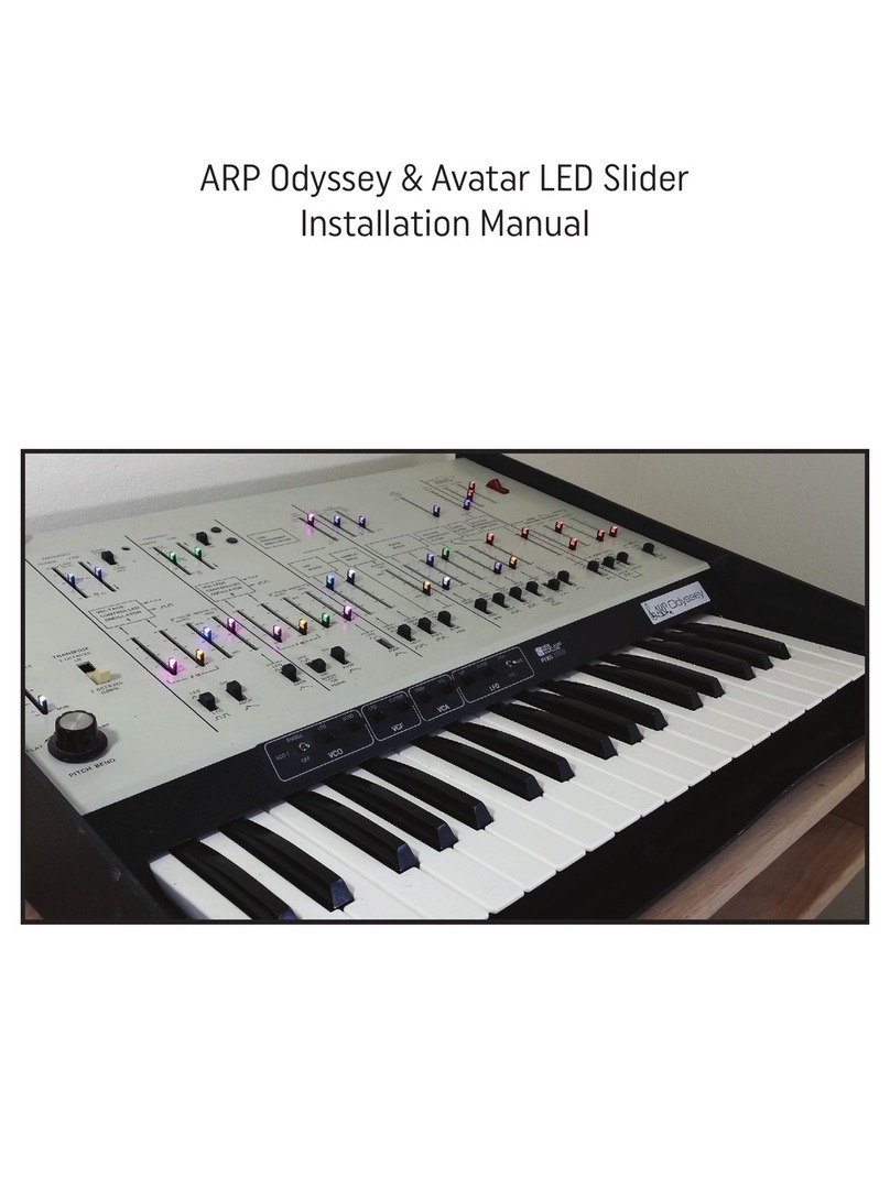 Korg LED slider installation manual