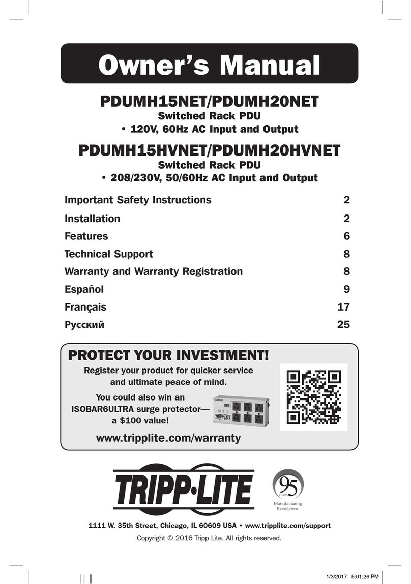 Tripp Lite PDUMH15NET owner's manual