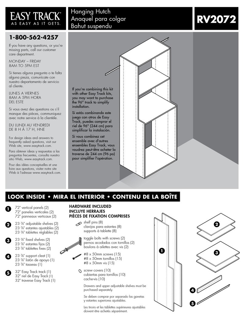 Easy Track RV2072 Assembly instructions