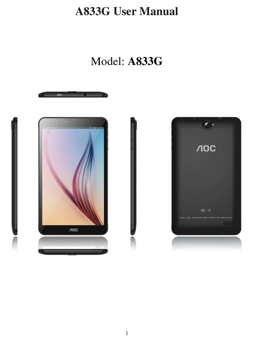 AOC A833G User manual