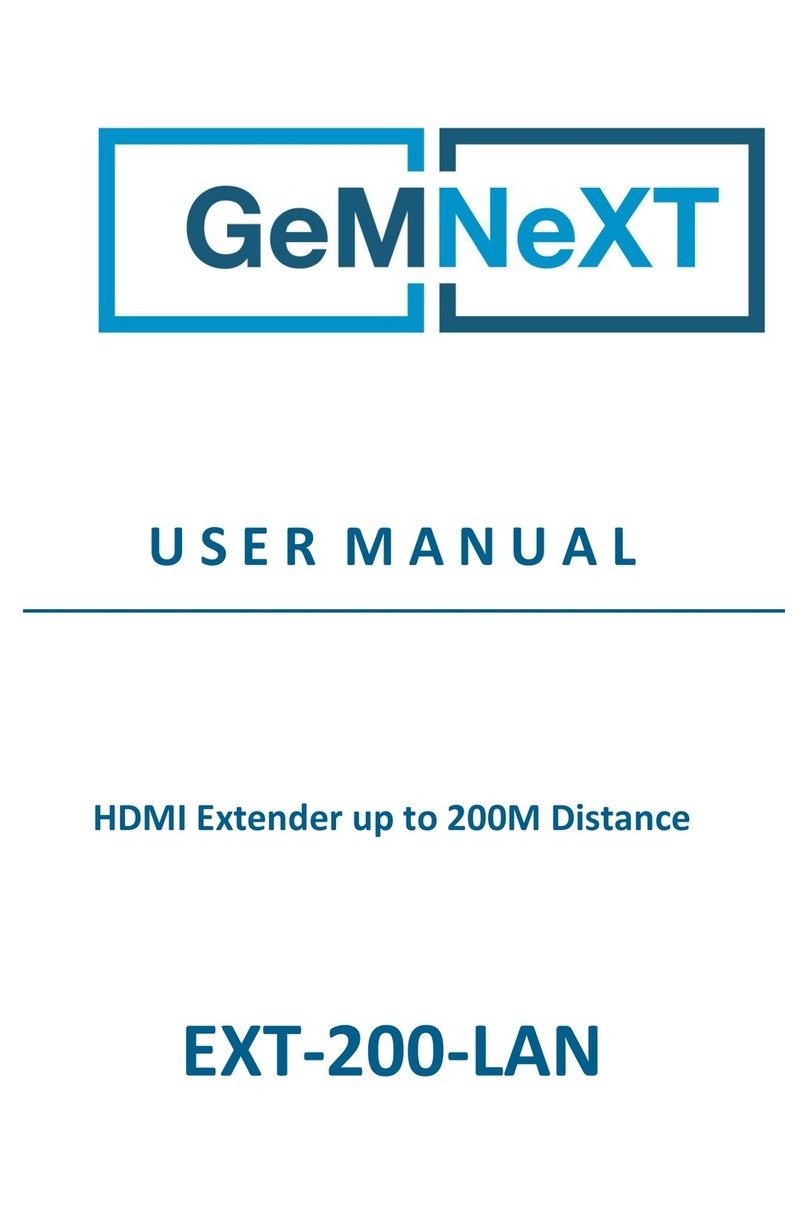 GeMNeXT EXT-200-LAN User manual