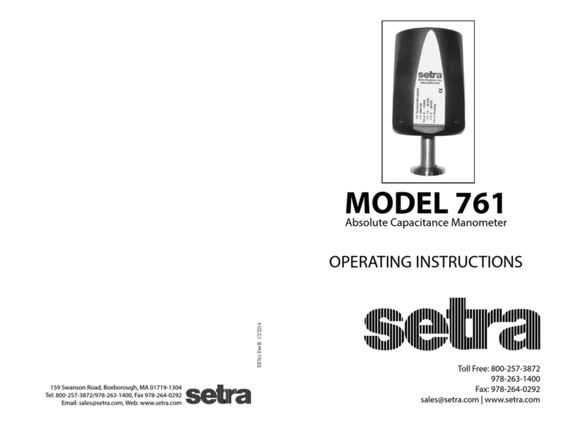 Setra Systems 761 User manual