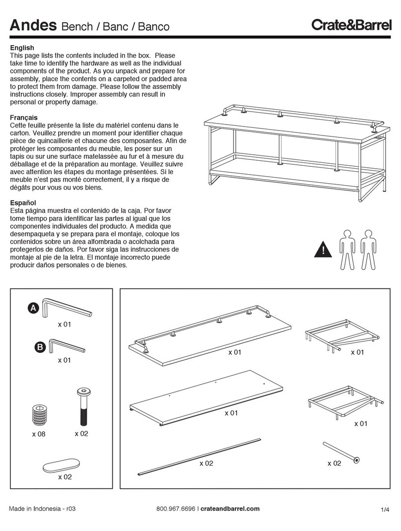 Crate&Barrel Andes User manual Crate&Barrel Andes User manual