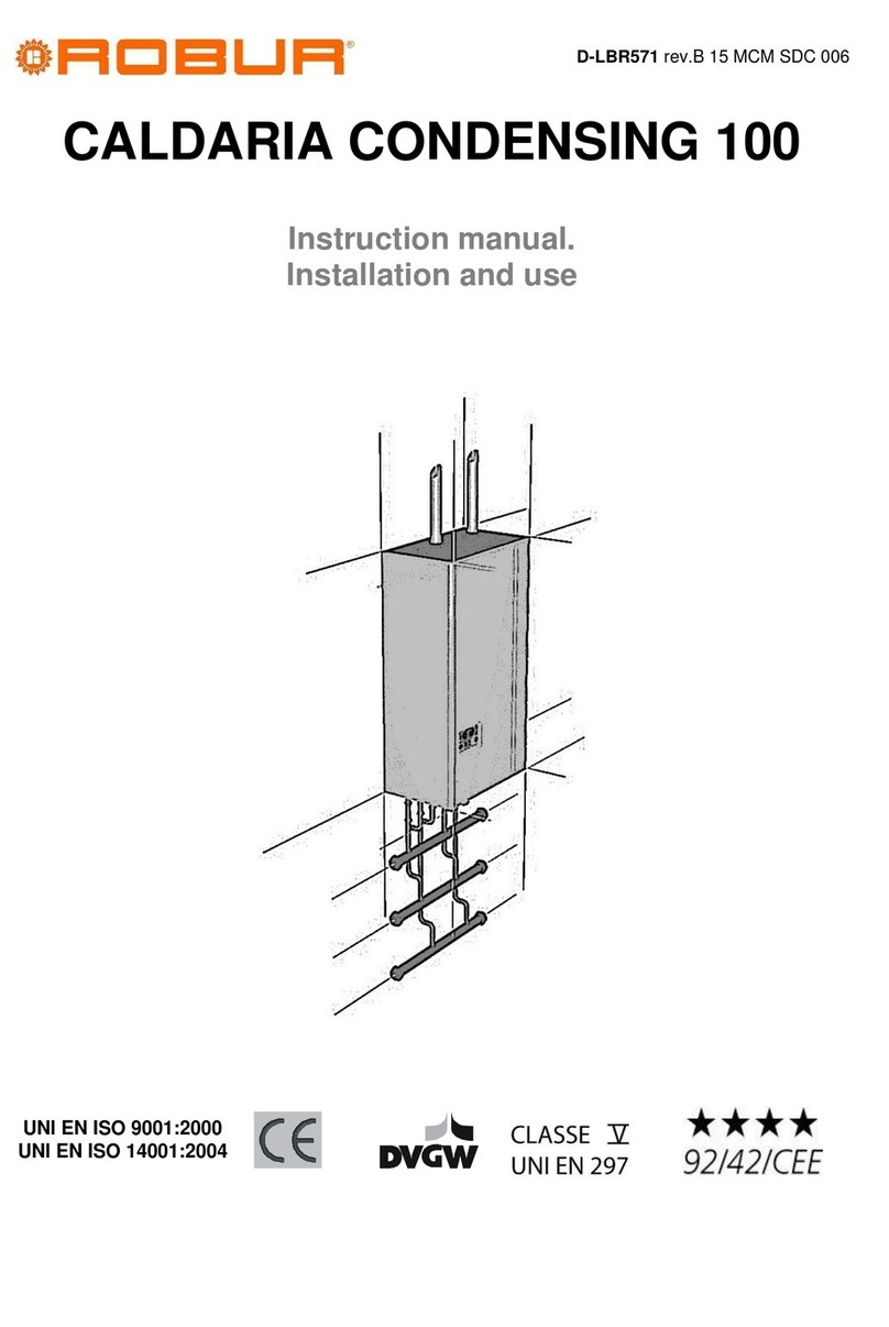 Robur CALDARIA CONDENSING 100 Operating and maintenance manual