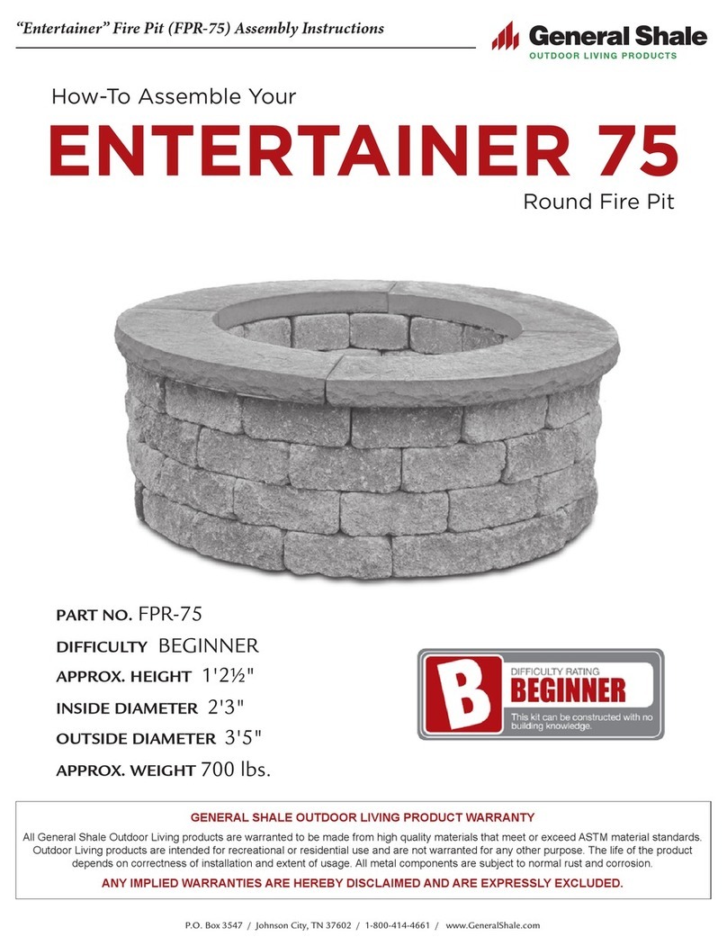 General Shale ENTERTAINER 75 FPR-75 Assembly instructions General Shale ENTERTAINER 75 FPR-75 Assembly instructions