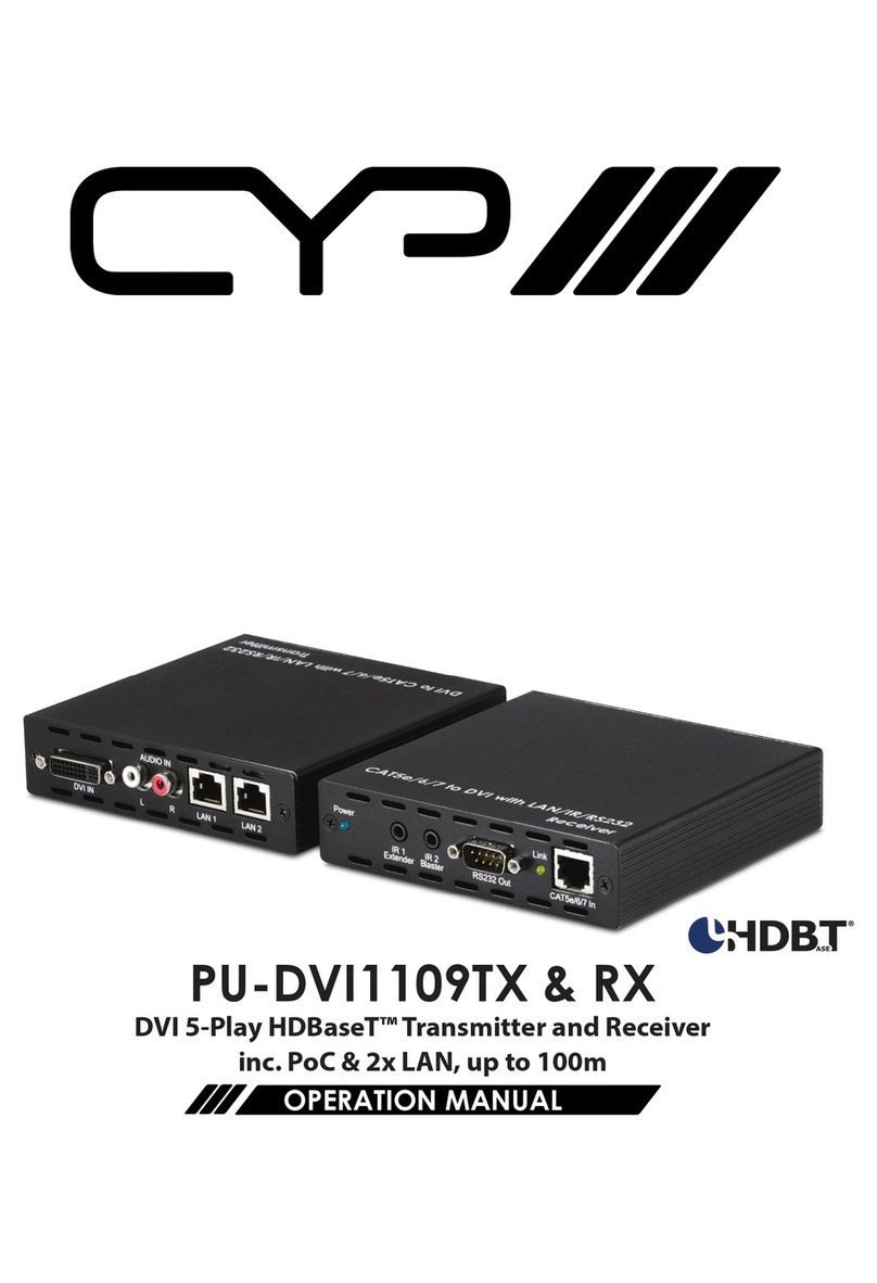 CYP PU-DVI1109TX User manual