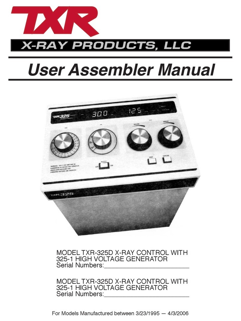 TINGLE X-RAY PRODUCTS TXR-325D User assembler manual