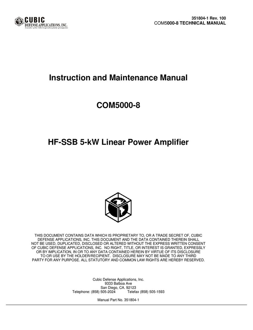 Cubic COM5000-8 Instruction and maintenance manual