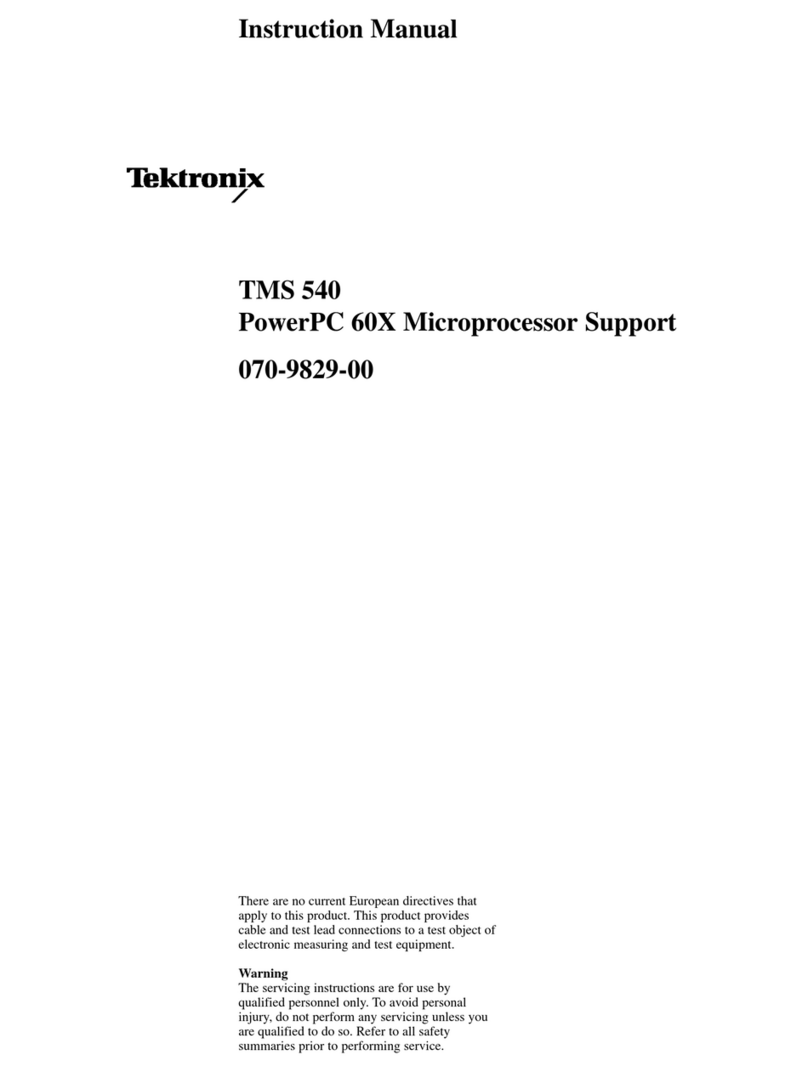 Tektronix TMS 540 User manual
