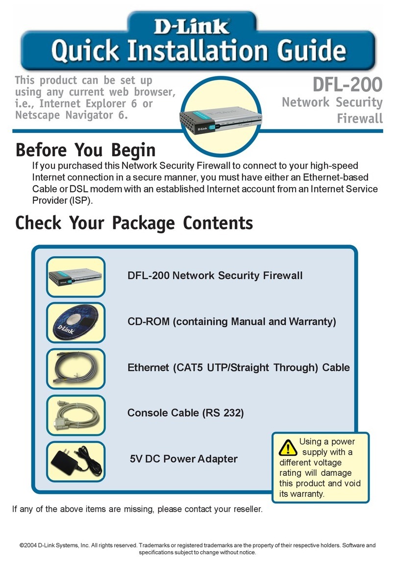 D-Link DFL-200 - Security Appliance User manual D-Link DFL-200 - Security Appliance User manual