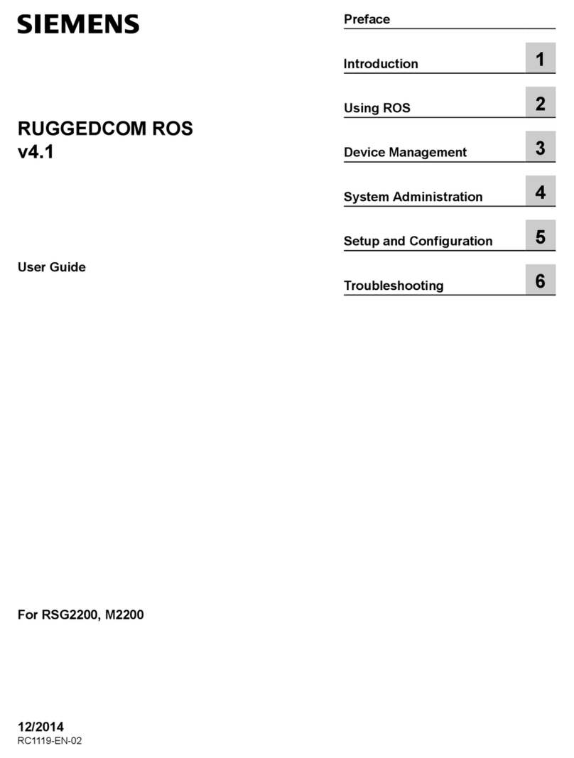 Siemens RUGGEDCOM ROS User manual Siemens RUGGEDCOM ROS User manual