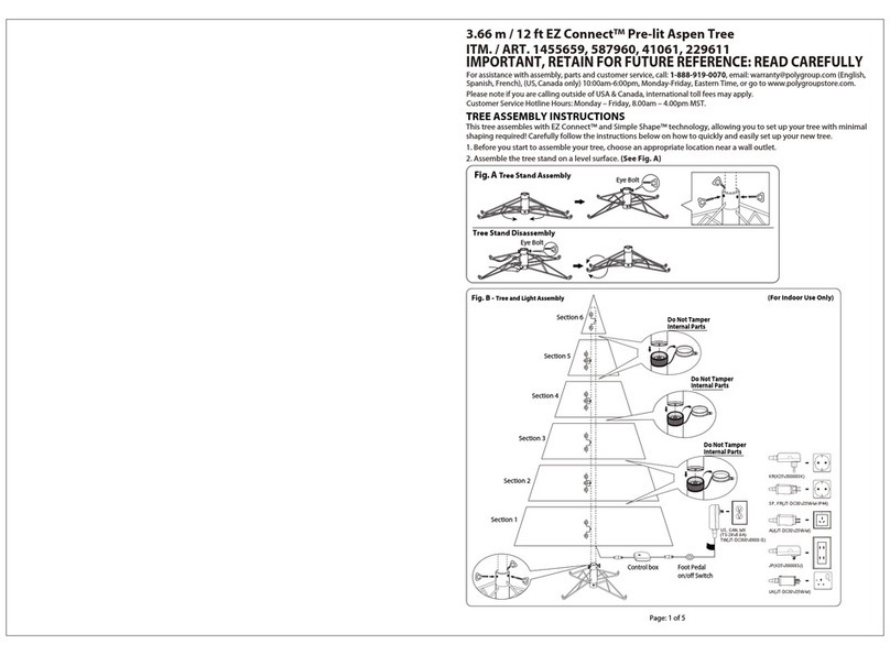 EZ CONNECT Pre-lit Aspen Tree Assembly instructions