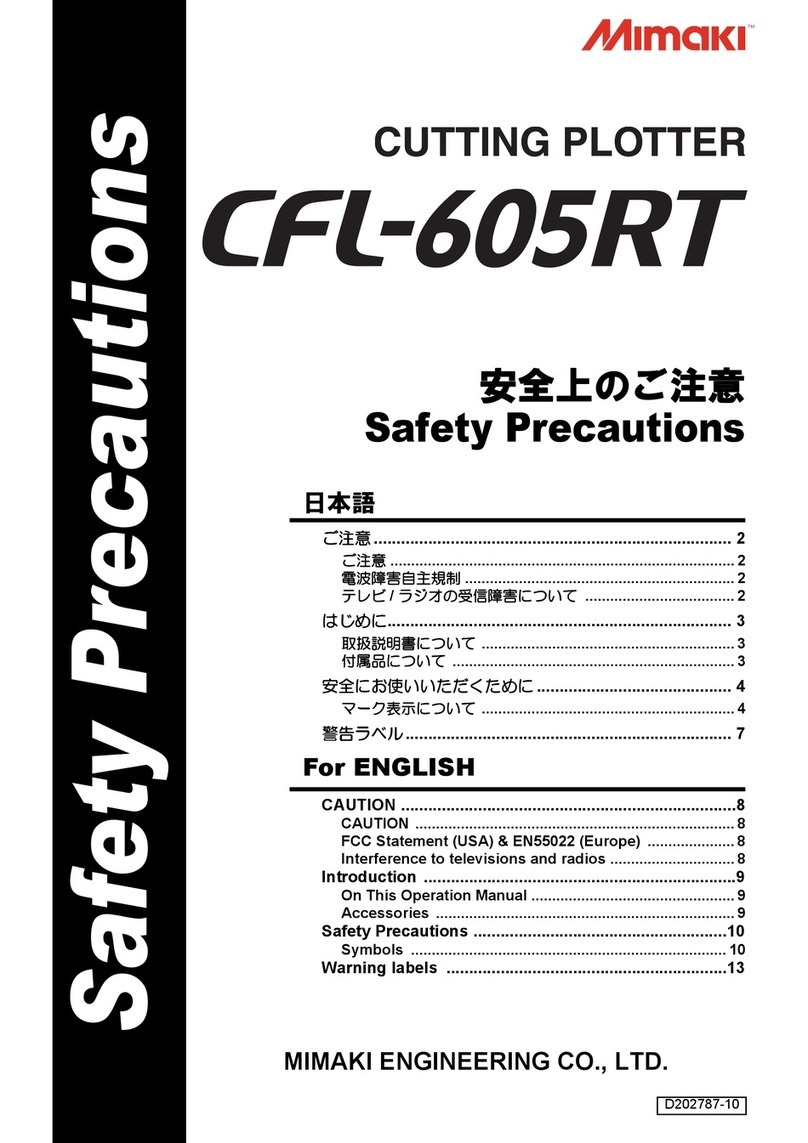 MIMAKI CFL-605RT Installation instructions