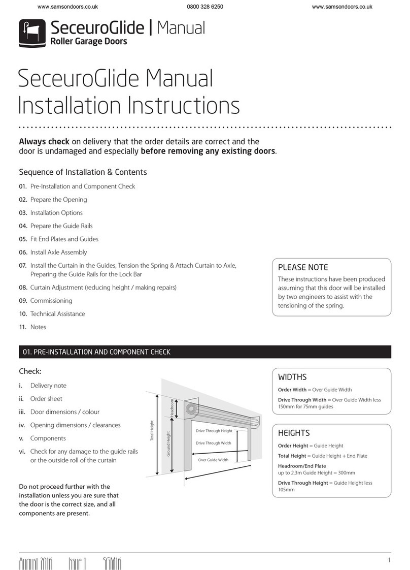 SWS SeceuroGlide Manual installation instructions