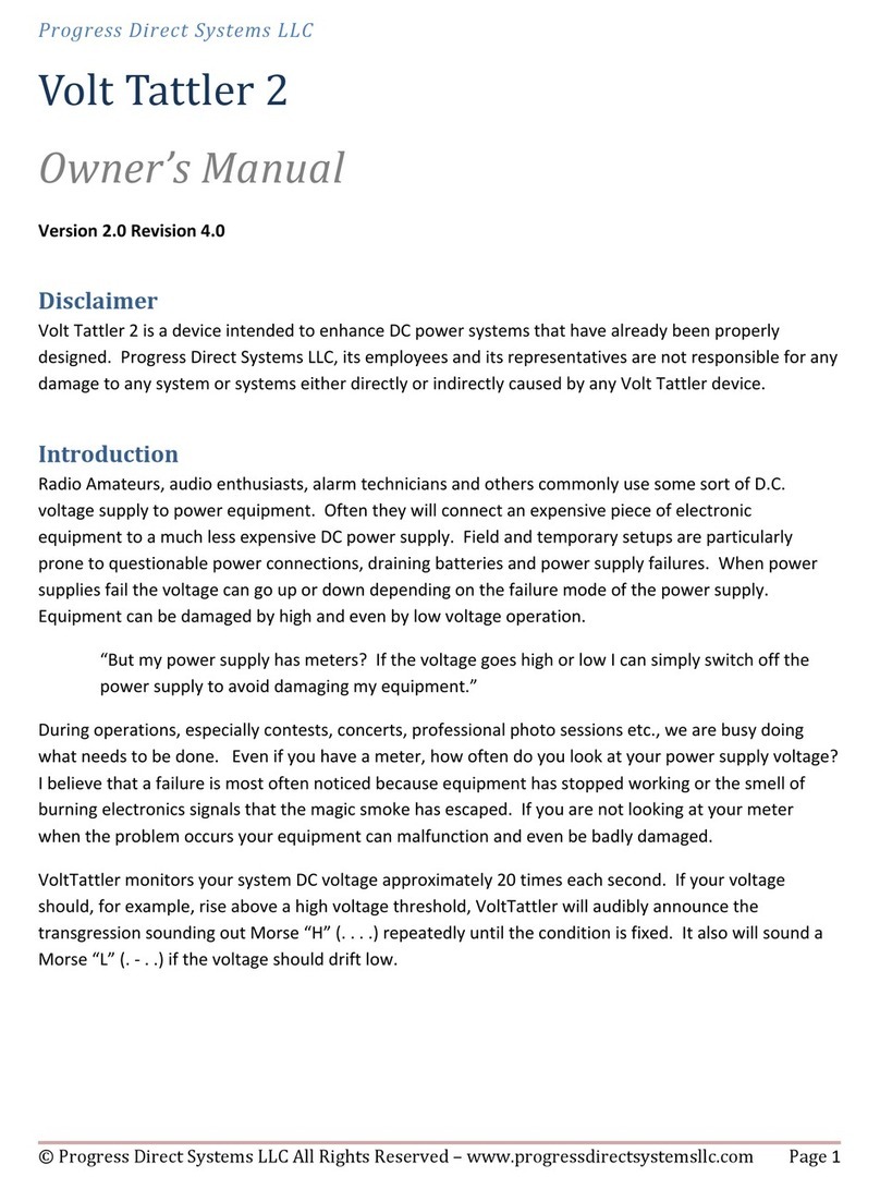 Progress Direct Systems Volt Tattler 2 owner's manual