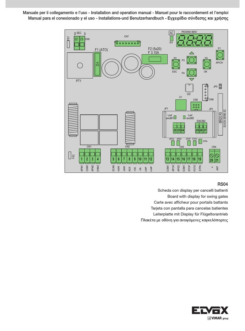 Elvox RS04 Installation and operation manual