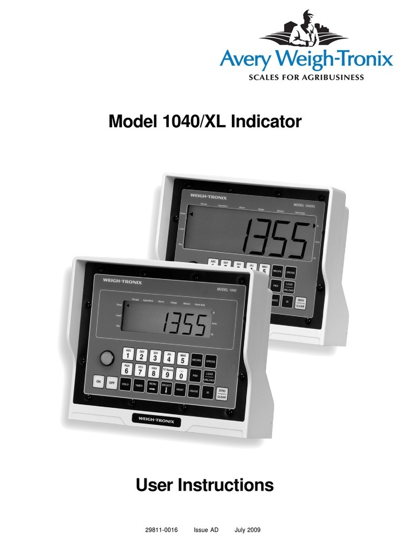 Avery Weigh-Tronix 1040/XL User manual