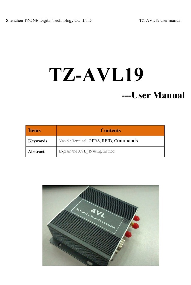 Shenzhen TZONE Digital Technology TZ-AVL19 User manual