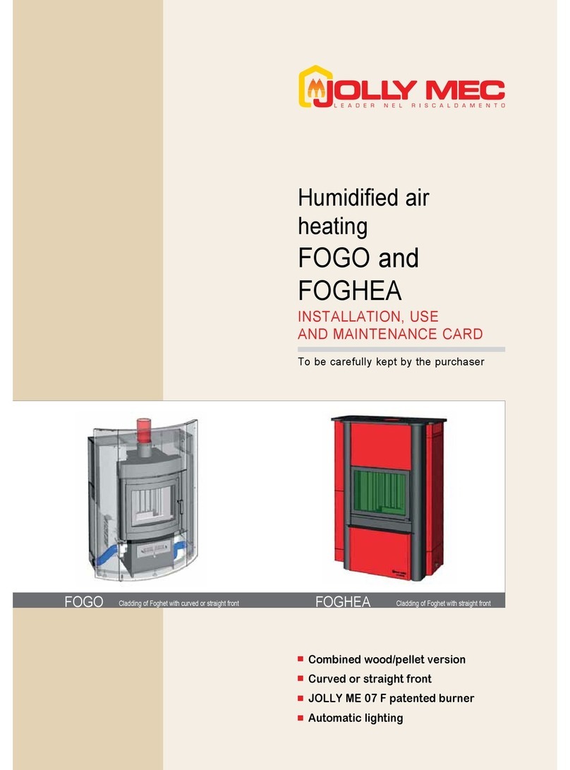 Jolly Mec FOGHEA Installation, use and maintenance card