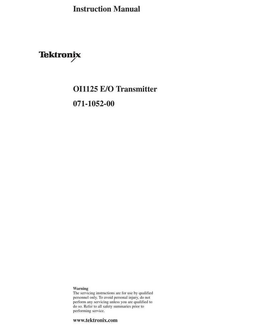 Tektronix OI1125 instruction manual
