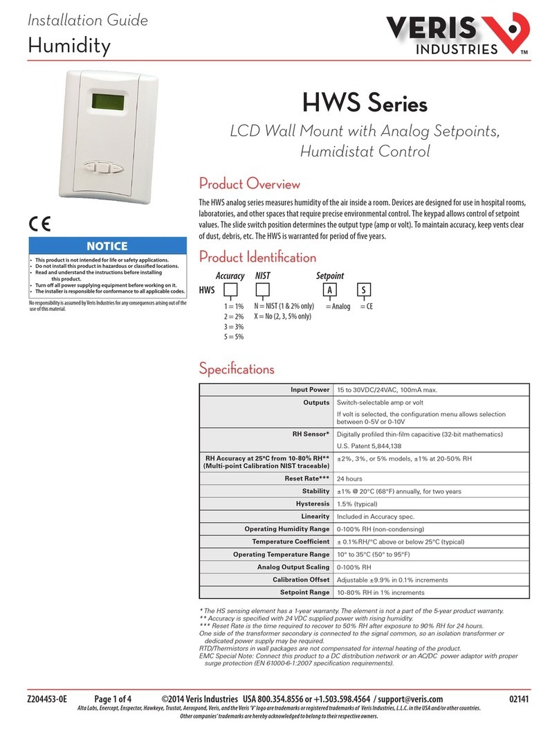 Veris HWS Series installation guide