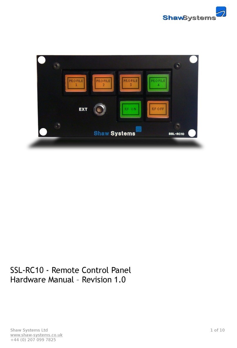 Shaw Systems SSL-RC10 Hardware manual Shaw Systems SSL-RC10 Hardware manual
