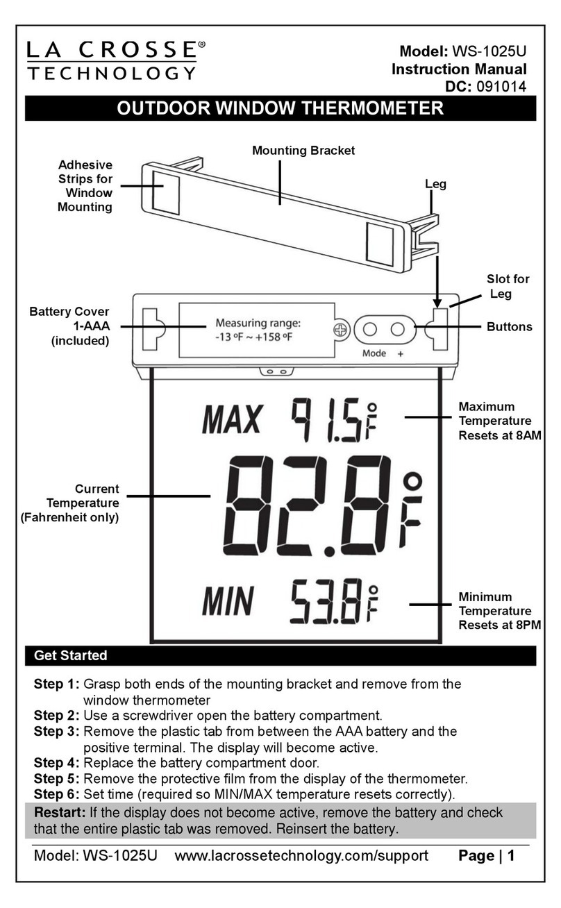 La Crosse WS-1025U instruction manual