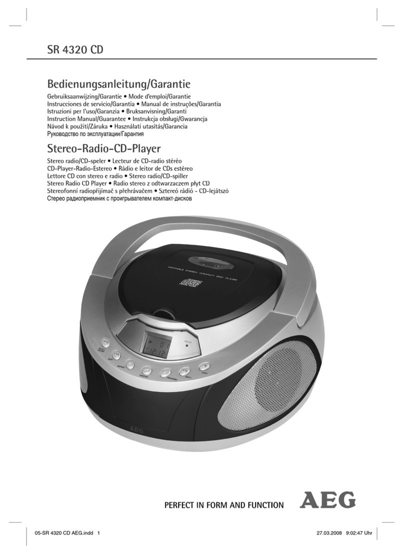 AEG SR 4320 CD Instruction manual & guarantee
