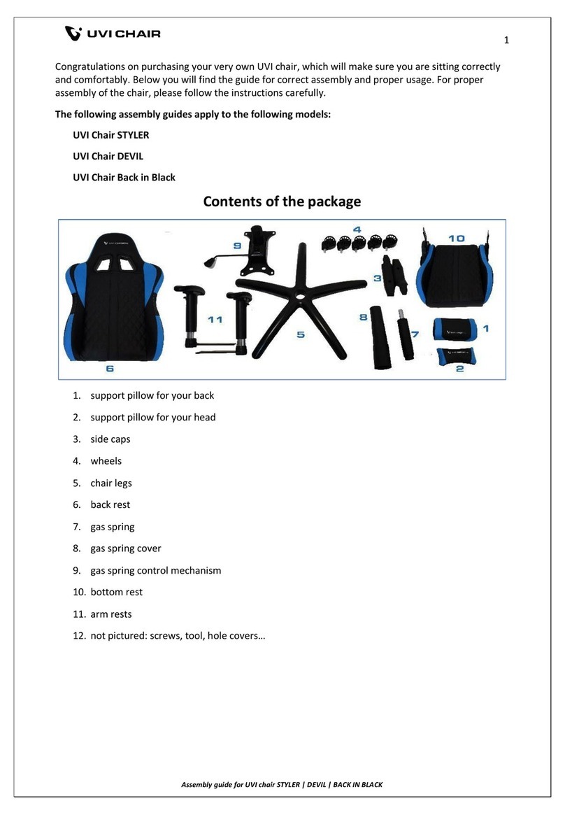 UVI Chair STYLER Assembly guide