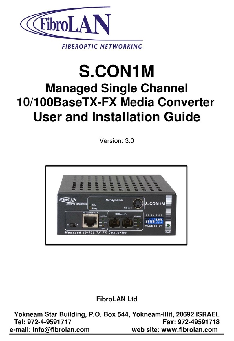 FibroLAN S.CON1M User and installation guide
