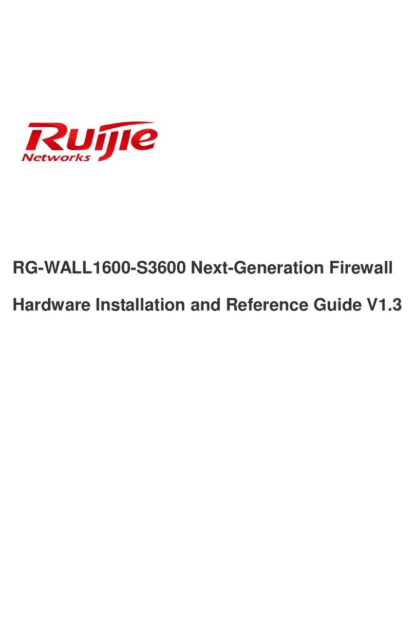 Ruijie Networks RG-WALL1600-S3600 Hardware installation and reference guide Ruijie Networks RG-WALL1600-S3600 Hardware installation and reference guide