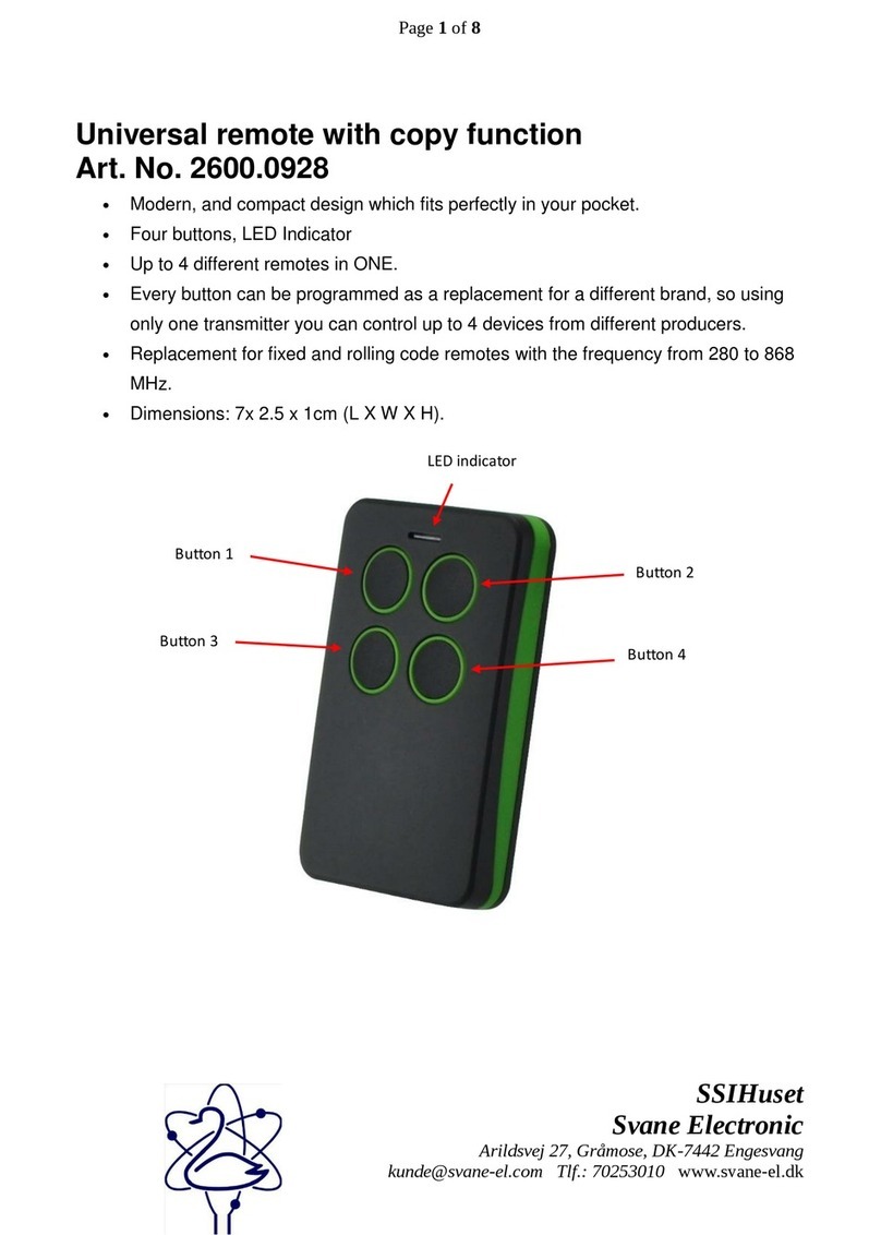 Svane Electronic 2600.0928 user manual