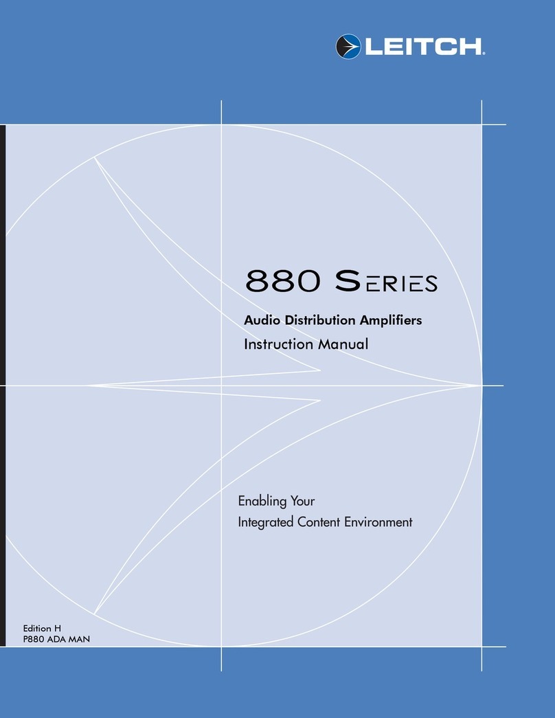 Leitch 880 Series instruction manual