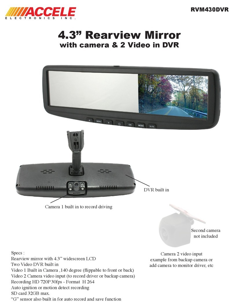 Accele RVM430DVR instruction manual