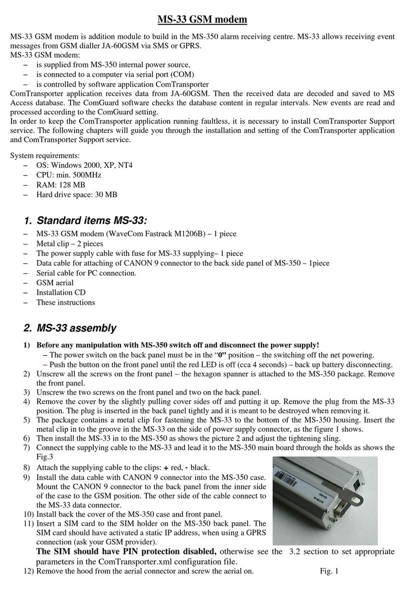 jablotron MS-33 manual