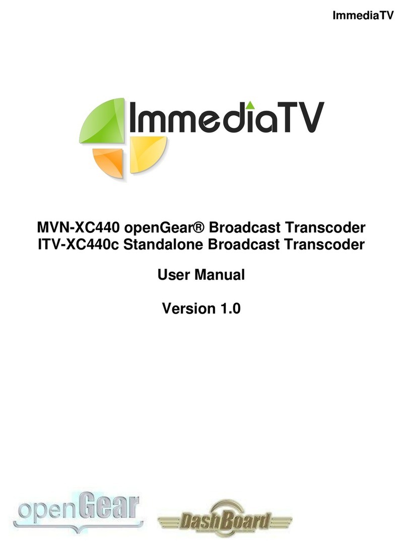 ImmediaTV openGear user manual