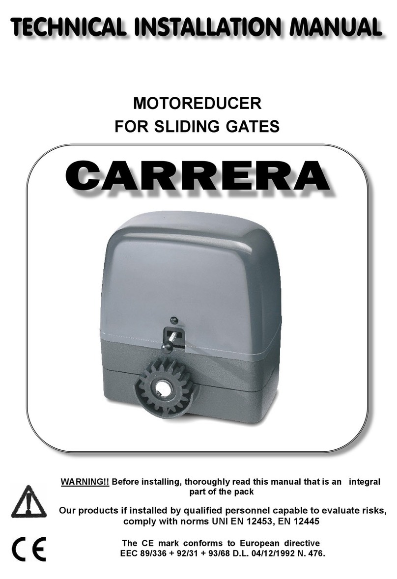 Delton CARRERA Technical installation manual Delton CARRERA Technical installation manual
