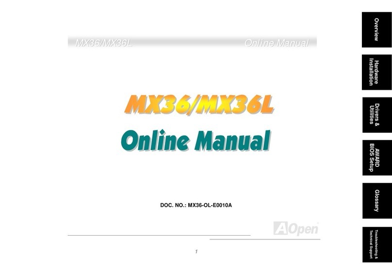 AOpen MX36 Setup guide AOpen MX36 Setup guide