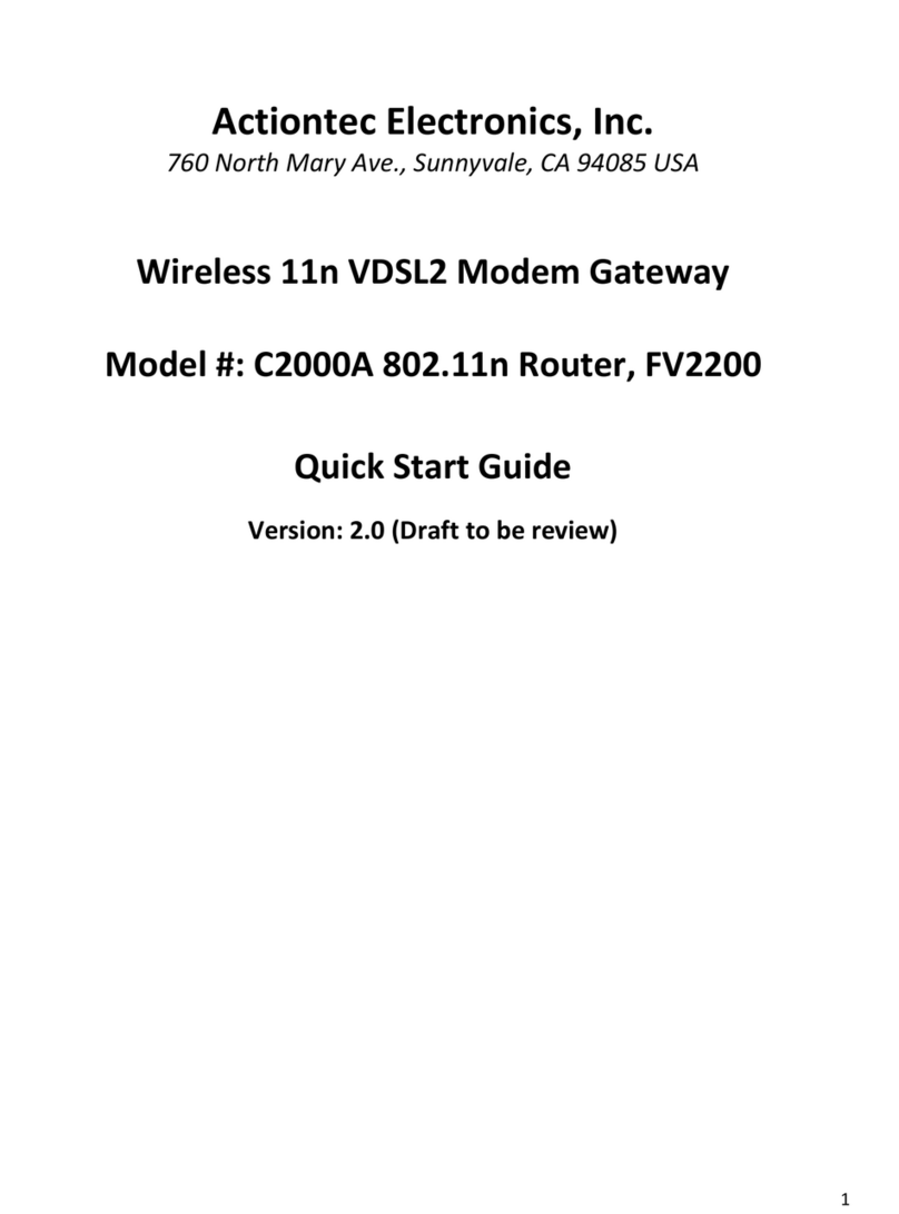 Actiontec Electronics FV2200 quick start guide Actiontec Electronics FV2200 quick start guide