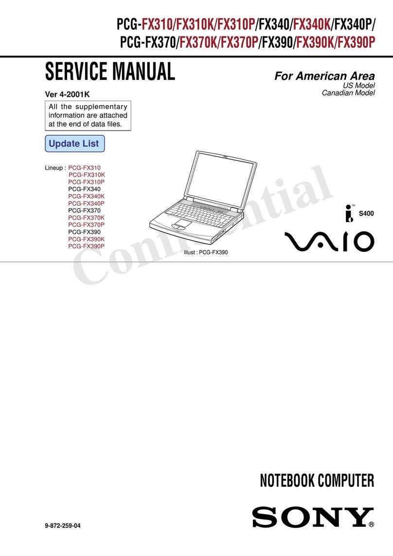 Sony VAIO PCG-FX310 User manual