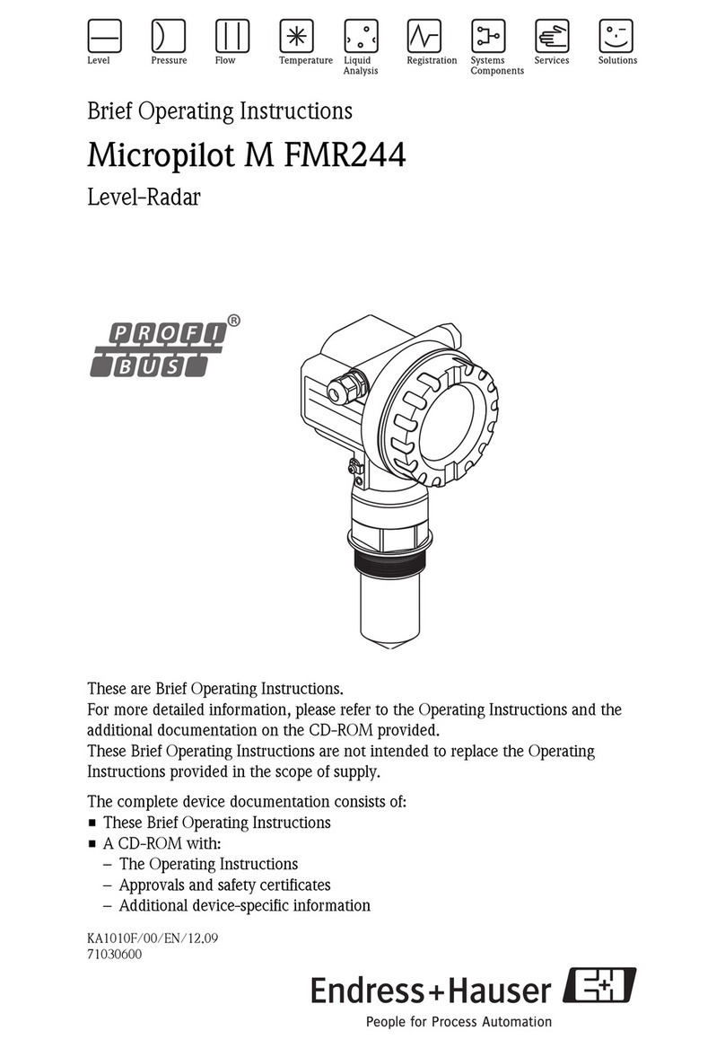 Endress+Hauser Micropilot M FMR244 Brief operating instructions