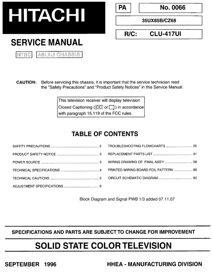 Hitachi 35UX85B/CZ68 Service manual