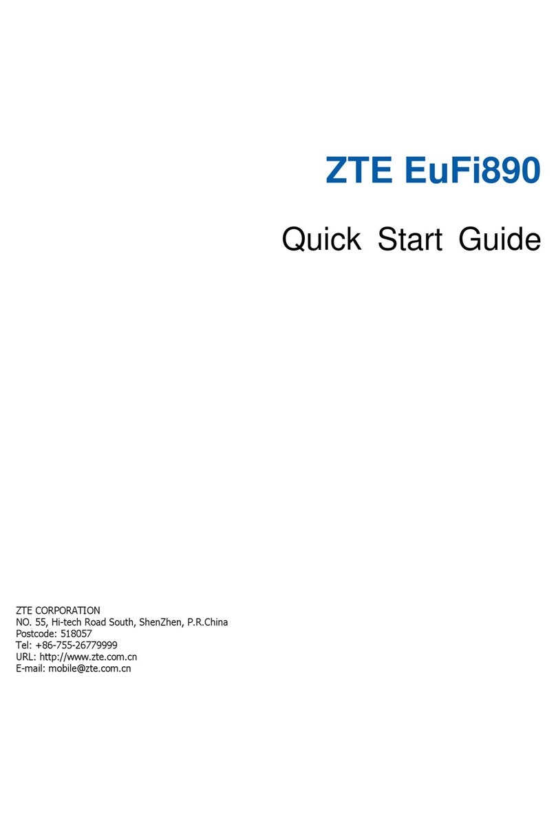 Zte EuFi890 quick start guide Zte EuFi890 quick start guide