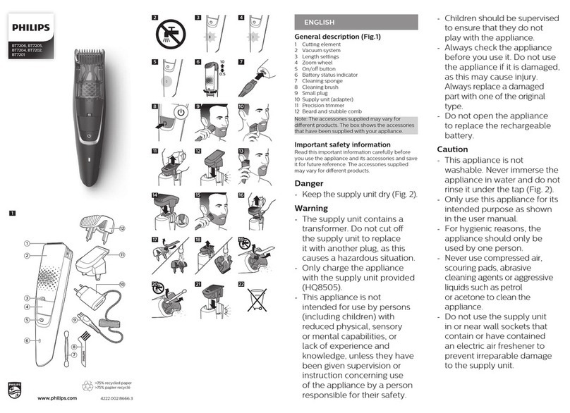 Philips BT7206 User manual Philips BT7206 User manual