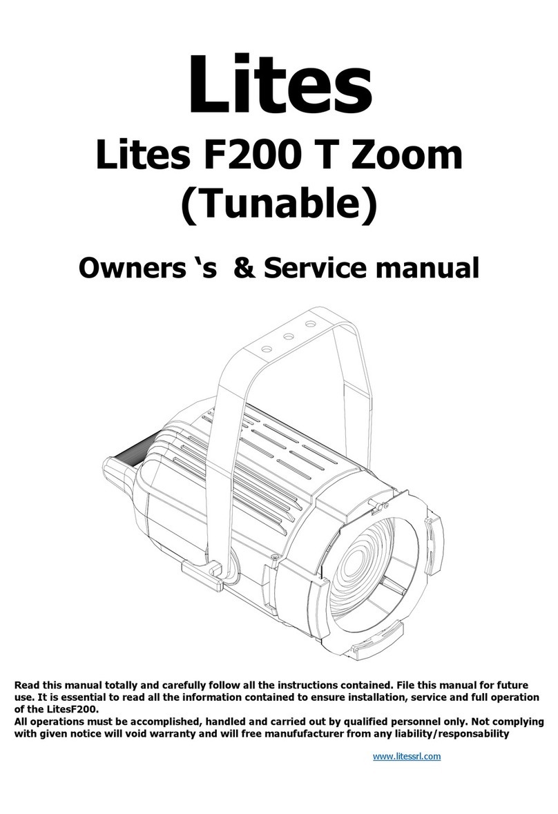 Lites F200 T Zoom Owner's service manual