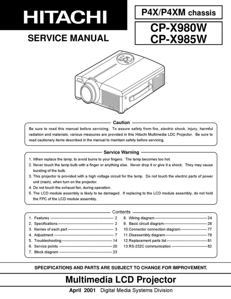 Hitachi CP-X980W User manual