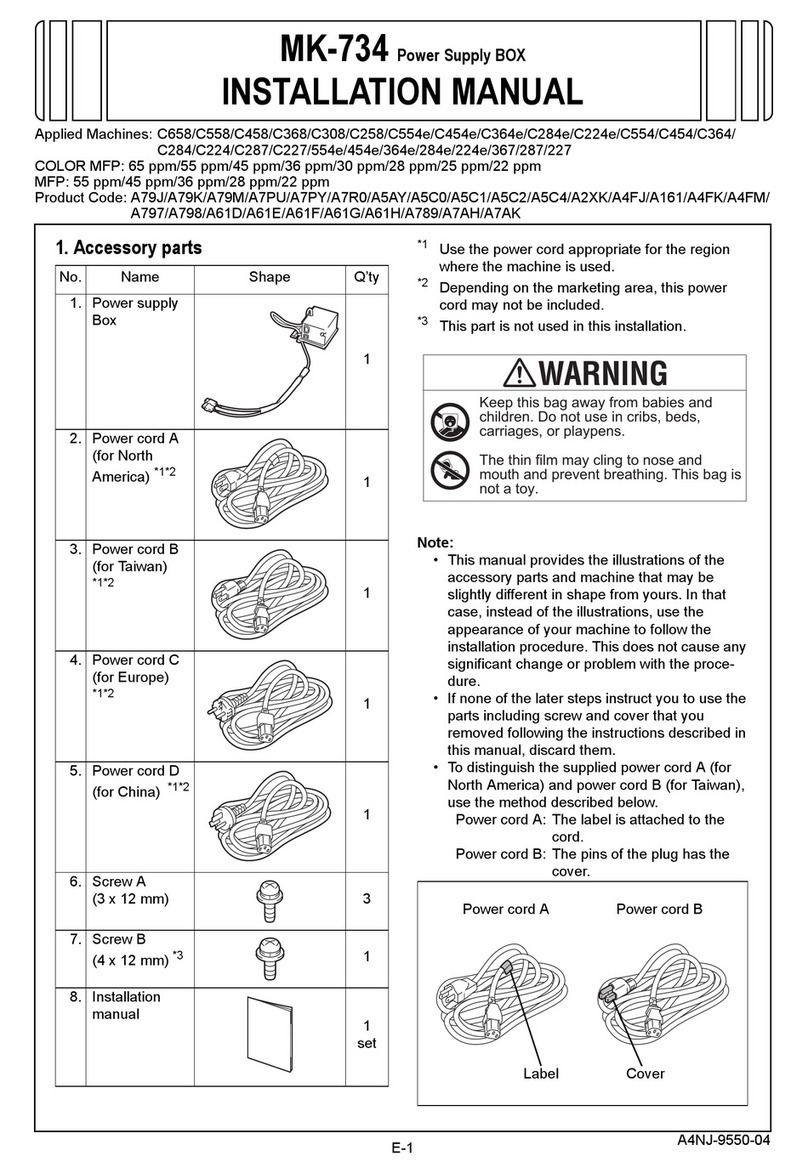 Konica Minolta MK-734 installation manual